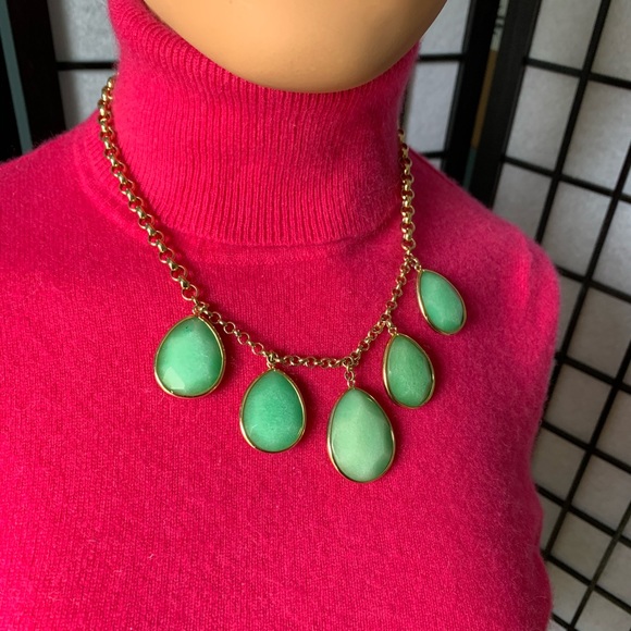 Fossil Semi Precious Green Statement Necklace - Picture 6 of 6